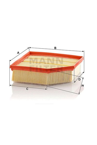 MANN Air Filter for Volvo S60 2.4D5 01 05 10 V70 2.4D D5 01 08 Xc70 2.4D 02 Xc90 D5 2006-2014 Gnzrz