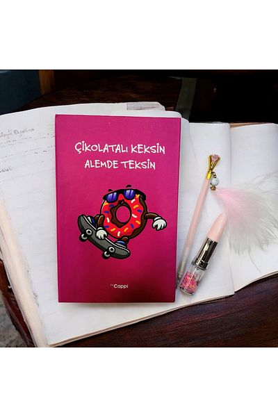 ÇİLEKHOMEAVM ΡΟΖ γραμμένο στο σκληρό εξώφυλλο Αναμνηστικό Σημειωματάριο Ημερολόγιο Σημειωματάριο με πέτρινο στυλό και στυλό κραγιόν
