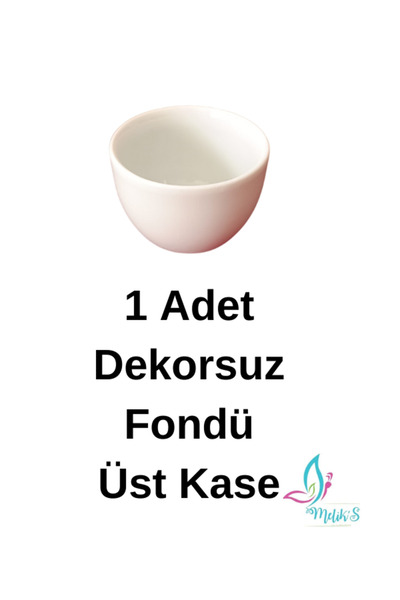 melik's Dekorsuz Porselen Fondü Üst Yedek Kase