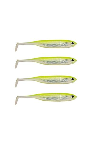 RYUJI Real Fish 10cm 4.5gr Silikon Yem 4 Adet Lemon