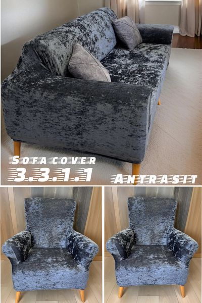 intil Velvet Sofa and Cover Set - 4 Sofa Covers
