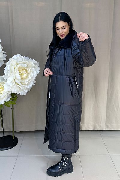GÖKSEL Plus Size Maxi Plush Coat - -20