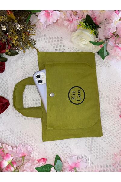 ötay Oil Green Heart Pattern 17*24 cm Water Repellent Dtf Ba Printed Itap Bag