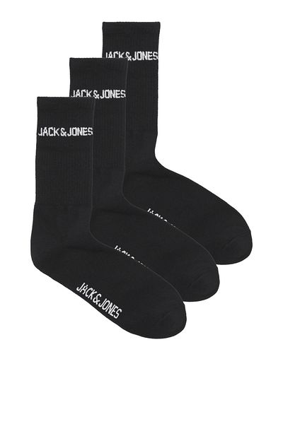 Jack & Jones Черни тенис чорапи JACMELVIN - 3 чифта NOOS12260083