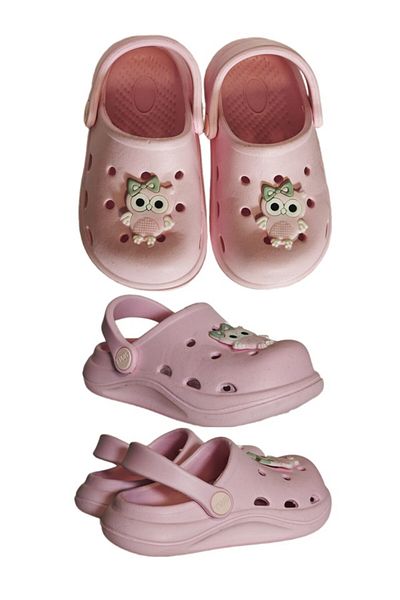 Famele's Cross Anatomical Owl Figure Pink Eva Beach Sea Daily Children's Slippers
