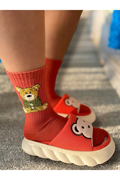 ZvM Жіночі ортопедичні тапочки з високою підошвою Eva, надзвичайно зручні, з милим ведмедиком