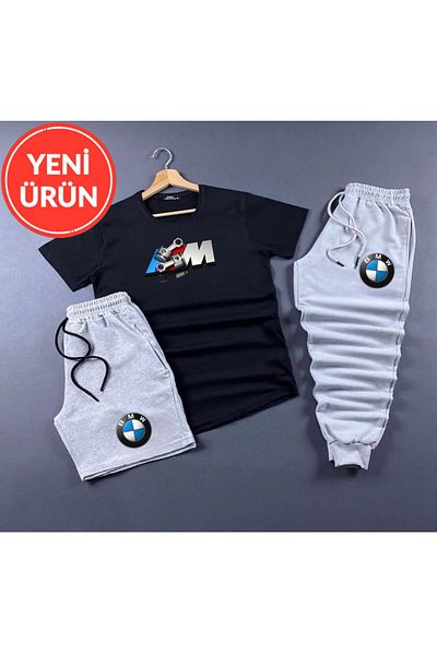 Minikelya New Season 3-Piece Suit Tracksuit - Shorts - Thshirts Shorts Tracksuit Set