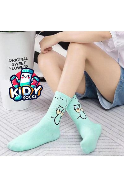 kidy 5 Çift Unisex Desenli Karakterli  Kolej Çorap Seti Extra Rahat