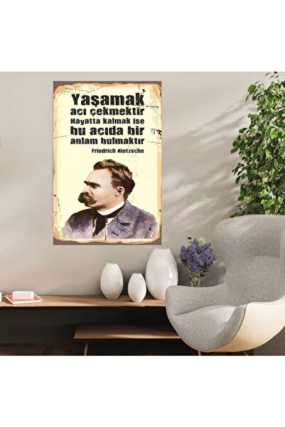 DURUSOY Ρετρό ξύλινη αφίσα από MDF - Αστεία ατάκες, γραφικά τοίχου, τοπία, ισ...