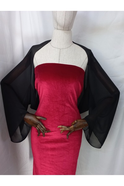 Qrsln Μαύρο μανίκι σιφόν Amylee