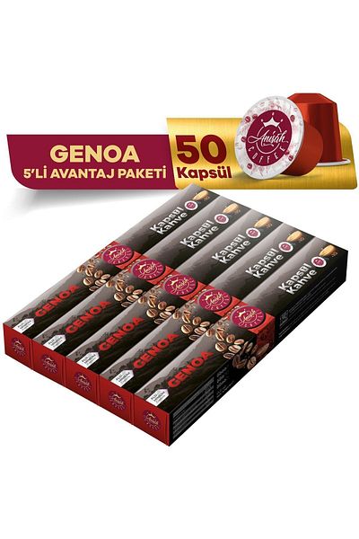 Anisah Coffee Genoa Capsule Coffee Set of 5 50 Pieces