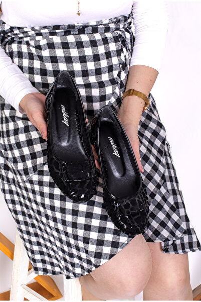 mikay shoes Yeni Sezon Deri Şık Rahat Kalıp Topuklu Ayakkabı