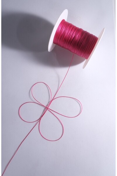 Eskişehir hobi sanat 0,5 mm 100 μέτρα κορδόνι χάντρες προσευχής Ροζ Χρώμα