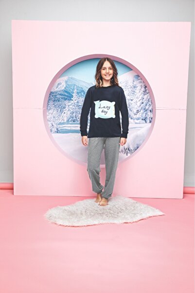 MODA Set de pijamale pentru fete din bumbac, cu textura moale, colorate