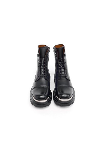 derinet Fermuarlı Bağcıklı Hakiki Deri Erkek Bot