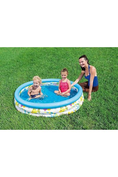 BESTWAY Fish Pattern Bastway Pool - 3 Compartments, 205X25 cm 51008