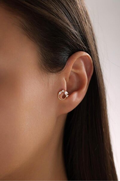 Tufanlar Kuyumculuk Altın Yuvarlak Taşlı Piercing