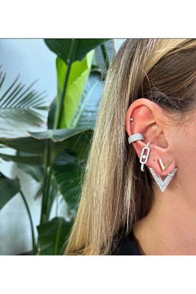 ismim bijuteri V Marka Model Özel Seri Gold Küpe