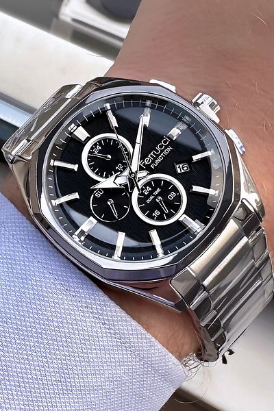 Ferrucci Function Steel Strap Men's Wristwatch with Bracelet Gift Agr797