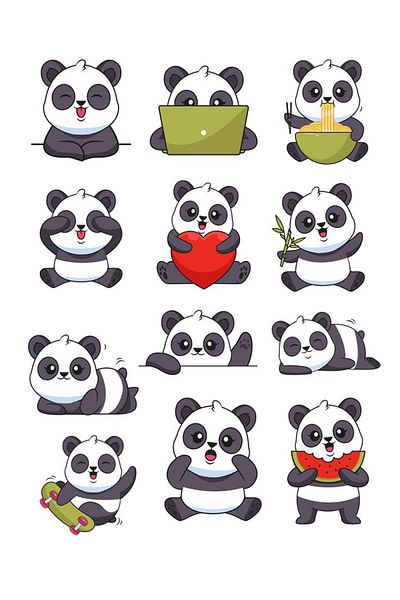 Sticksy Panda Stickerphone Laptop Notebook Tablet Notebook Flask Sticker Sticker St1100