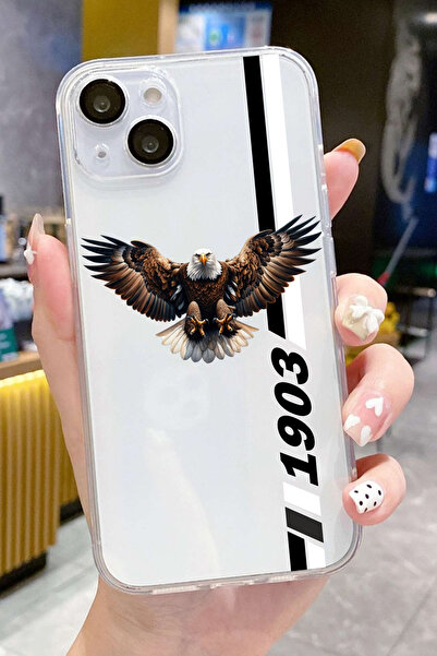 3GEN CASE iPhone 15 Compatible Fan Patterned Transparent Silicone Case