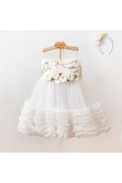 Election Girls' Evening Dress with Tulle - Special Occasion and Birthday Dress, Girls' Party Dress
