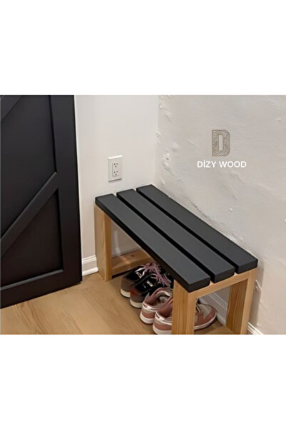 DizyWood Ahşap Siyah Bench Bank