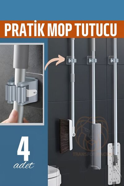Transformacion Yapışkanlı Pratik Mop Tutucu 4 ADET 721157
