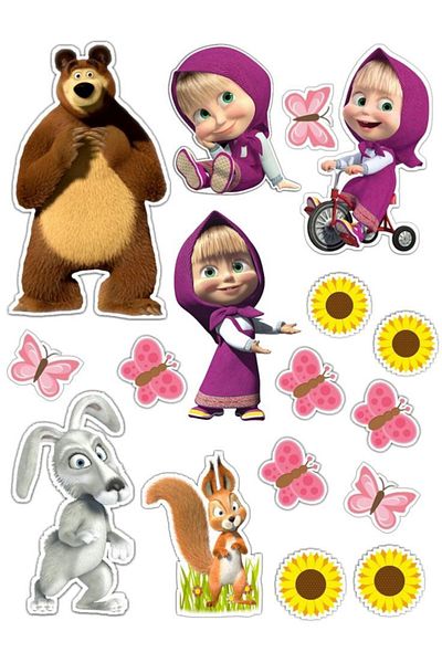 Sticksy Masha and the Bearsticker Phone Laptop Notebook Tablet Notebook Flask Sticker Sticker St1067