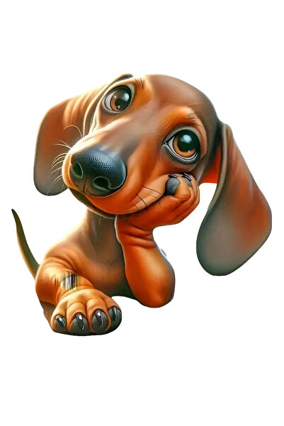 MegaSticker ملصق بنمط كلب لطيف - سيارة، دراجة نارية، خوذة، كمبيوتر محمول، زجا...