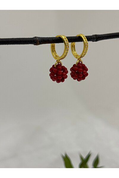 DURAN TAKI TASARIM Hakiki Mercan Gümüş Küpe