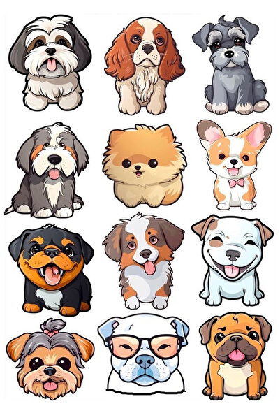 Sticksy Köpek Sticker Telefon Laptop Notebook Tablet Defter Duvar Matara Stik...