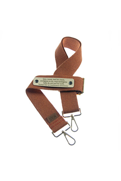 miawiki لون الطوب، حزام كتف للحقيبة بأجزاء معدنية، بديل هدية شخصية قابل للتعد...