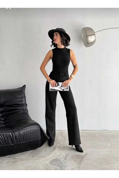 Cisa Design Women's Suede Wide Leg Trousers