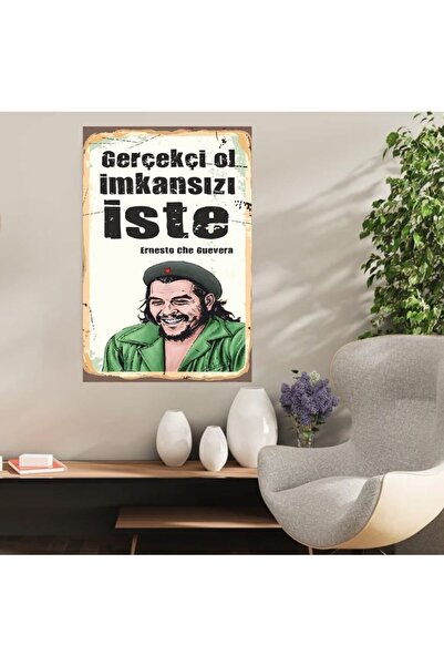 DURUSOY Ξύλινη ρετρό αφίσα από MDF, Αστεία ατάκες, Γραφές τοίχου, Τοπίο, Ιστο...