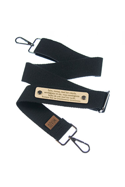 Asortishey Black Color, Cotton Column Detailed Bag Strap, Special Gift for Lo...