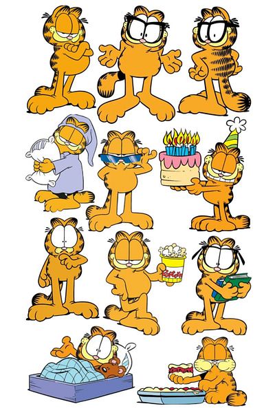 Sticksy Garfield Stickerphone Laptop Notebook Tablet Notebook Flask Sticker Sticker St1143