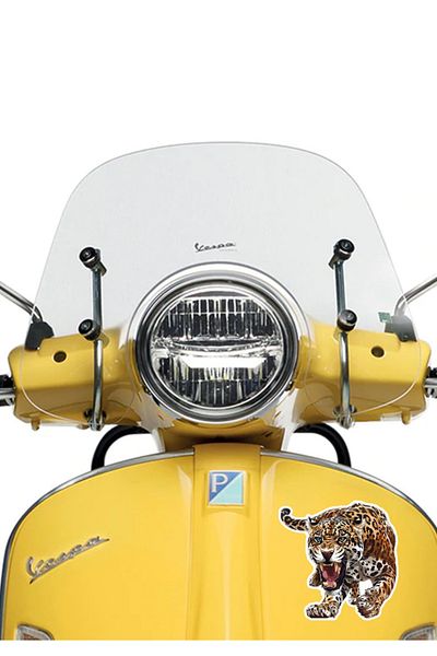 MegaSticker Autocolant Leopard sălbatic 14x12 Cm - Mașină, Motocicletă, Cască, Laptop, Geam