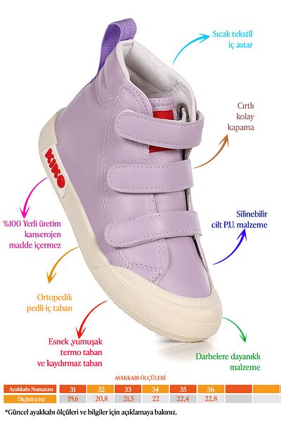 KARAMAZI Karamazı Kids Garf Daily Velcro Girls Boat Shoes