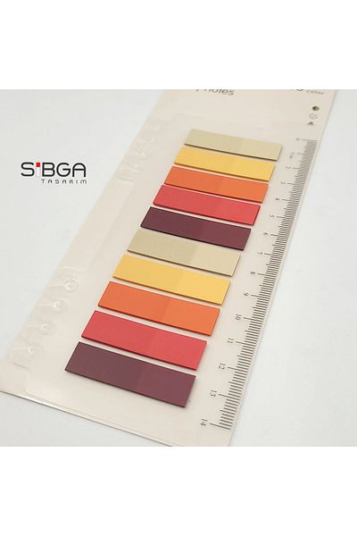 sibga tasarım Transparent Colored Post-It Note Paper - 200 Sheets Bookmark Sticker