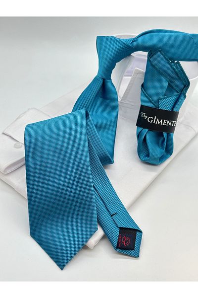 Gutiero Тюркоазена вратовръзка с джоб, изработена по поръчка