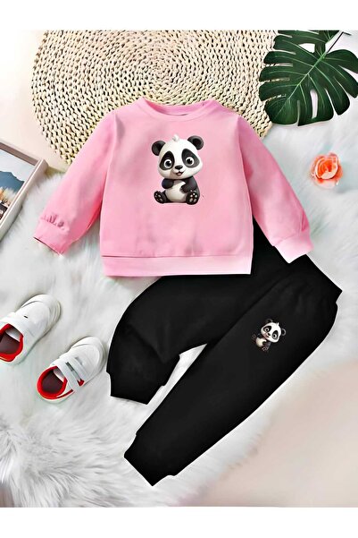 Zohar Cutepandaprinted Kids Tracksuit Set