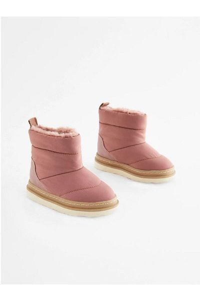 Next Pink Quilted Boots with Warm Lining