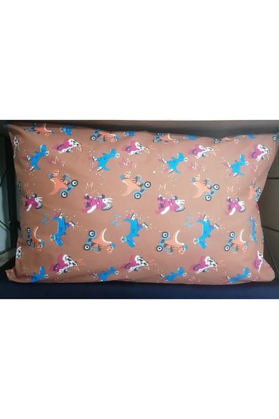Taç 50X70 cm Ranforce Dinosaurs Pillow Case - Crown Cute