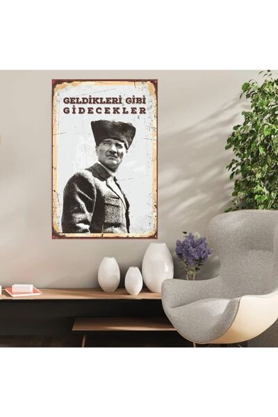 DURUSOY Ρετρό ξύλινη αφίσα από MDF - Αστεία αποφθέγματα, γραφές τοίχου, τοπία...