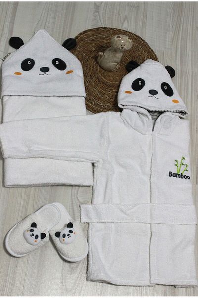 Bebitof Barbosa Bebitof Panda Bathrobe Set