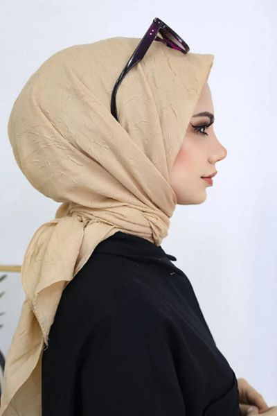 Melodi Scarf Eșarfă pentru femei de culoare miere practic Bamboo Crush - Hijab