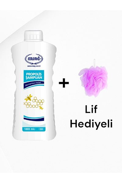 Ersağ Shampoo with Propolis (Normal-Dry Hair) 1000 ml - (with Fiber Gift)