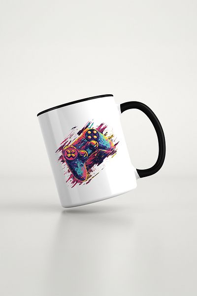 feinas Gamer Black Porcelain Mug