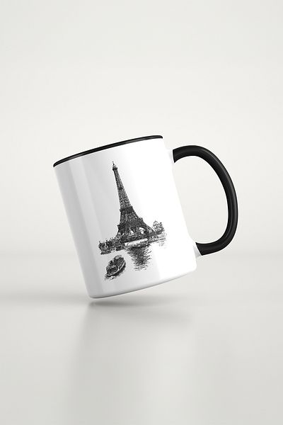 feinas Black Porcelain Mug - Travel